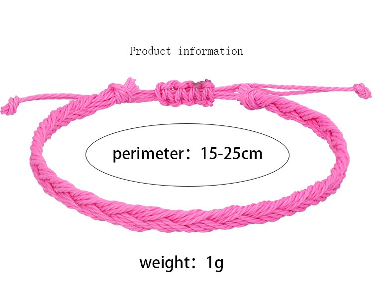 Simple Style Solid Color Rope Braid Unisex Bracelets display picture 4