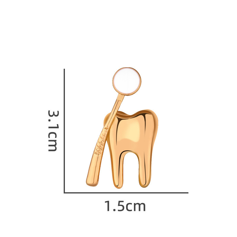 Basic Zahnbürste Zähne Legierung Überzug Unisex Broschen display picture 6