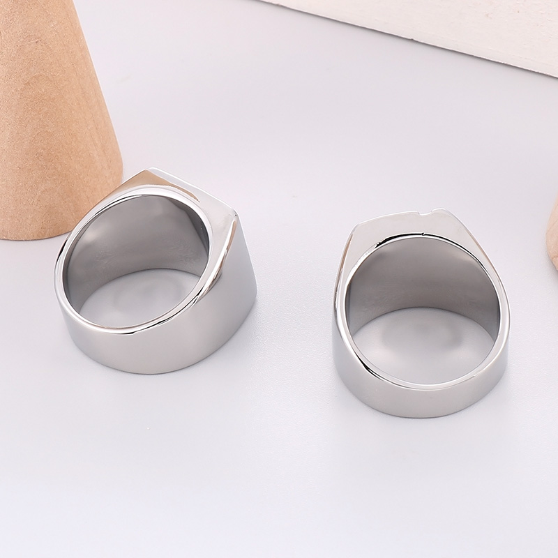 1 Piece Retro Geometric Stainless Steel Plating Rings display picture 3