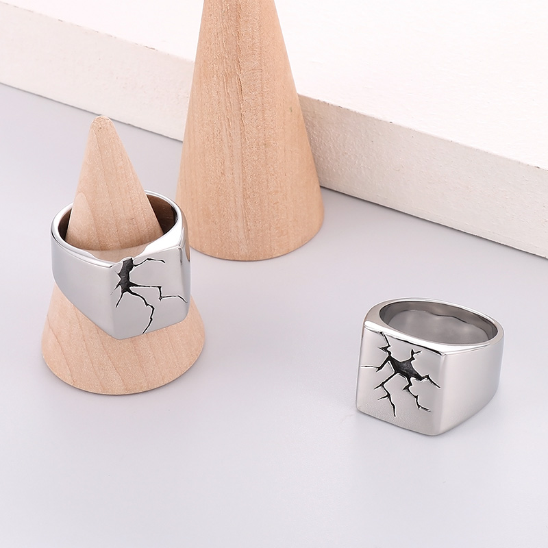 1 Piece Retro Geometric Stainless Steel Plating Rings display picture 5