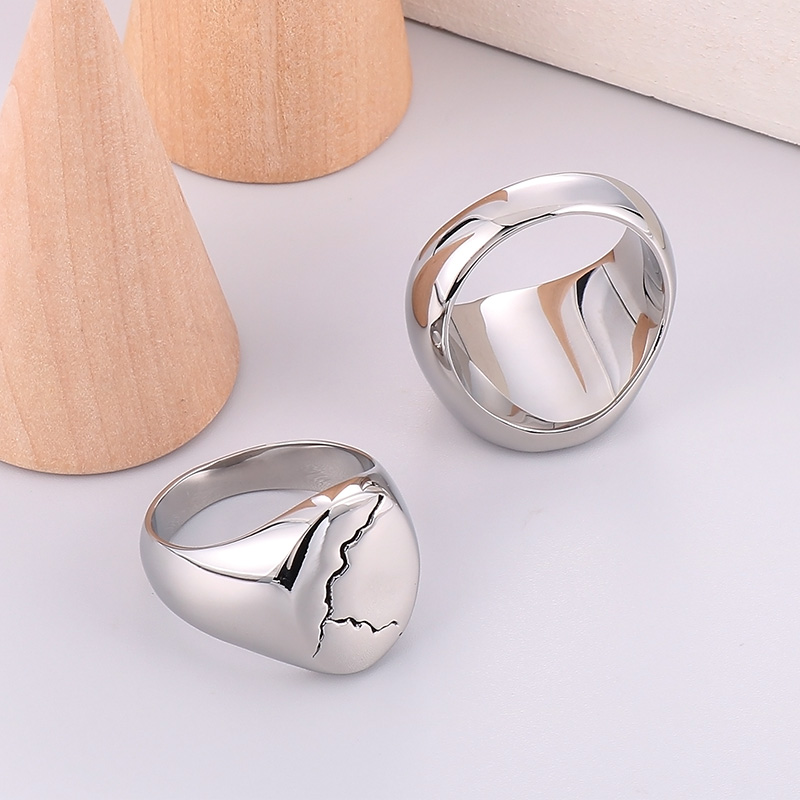 1 Piece Retro Geometric Stainless Steel Plating Rings display picture 8