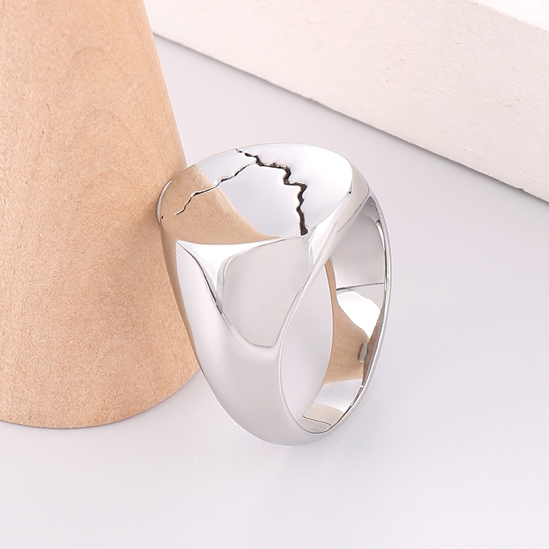 1 Piece Retro Geometric Stainless Steel Plating Rings display picture 12