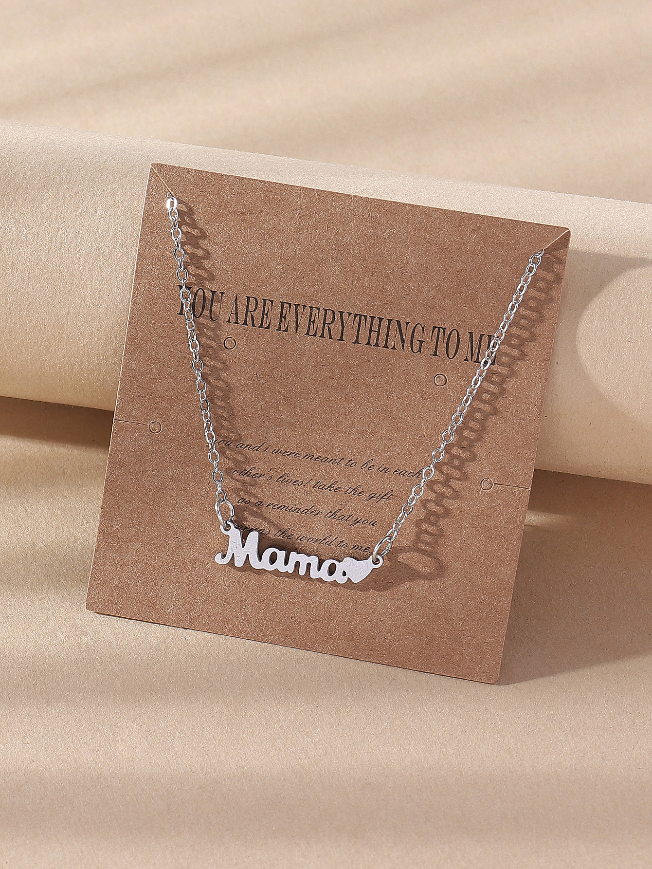 Fashion Mama Letter Stainless Steel Plating Necklace display picture 1