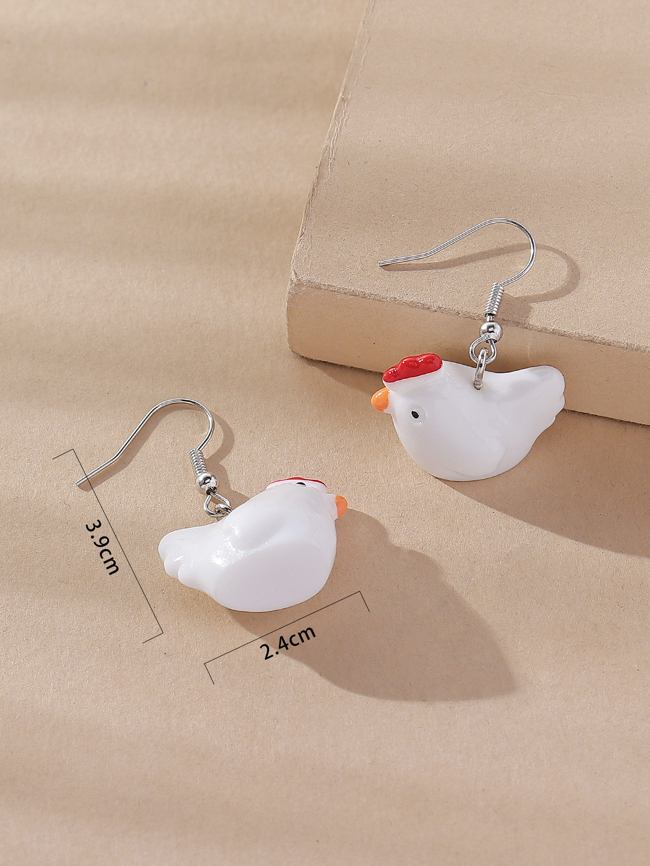 1 Pair Exaggerated Chick Synthetic Resin Women's Drop Earrings display picture 3