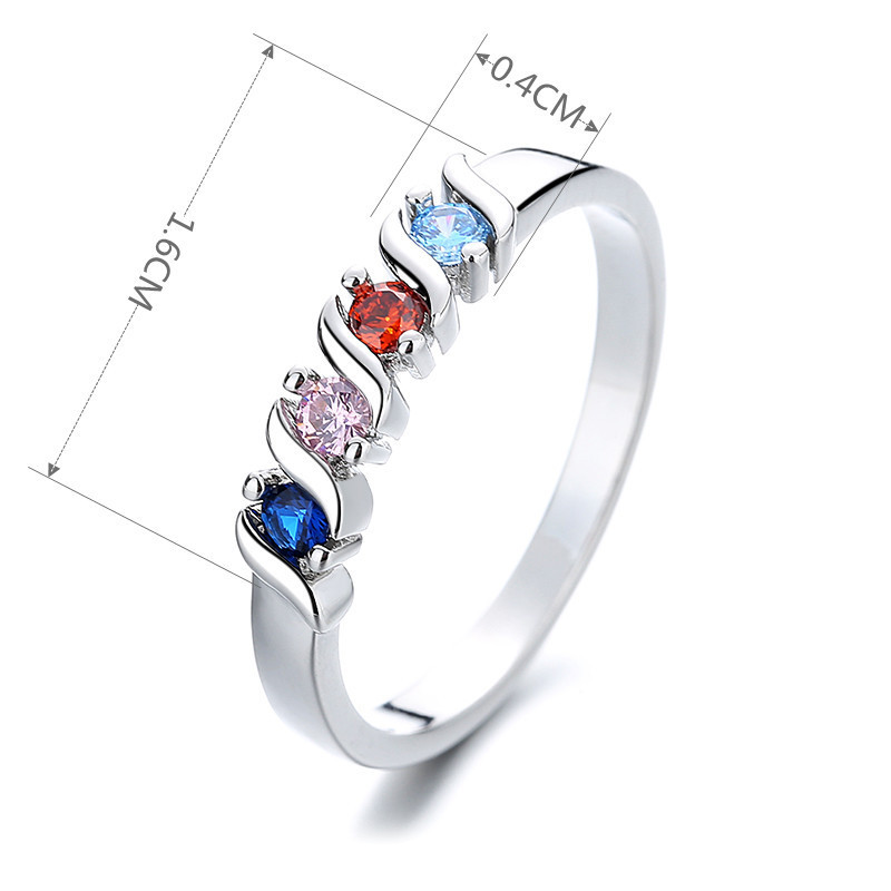 Fashion Geometric Copper Inlaid Zircon Rings display picture 5