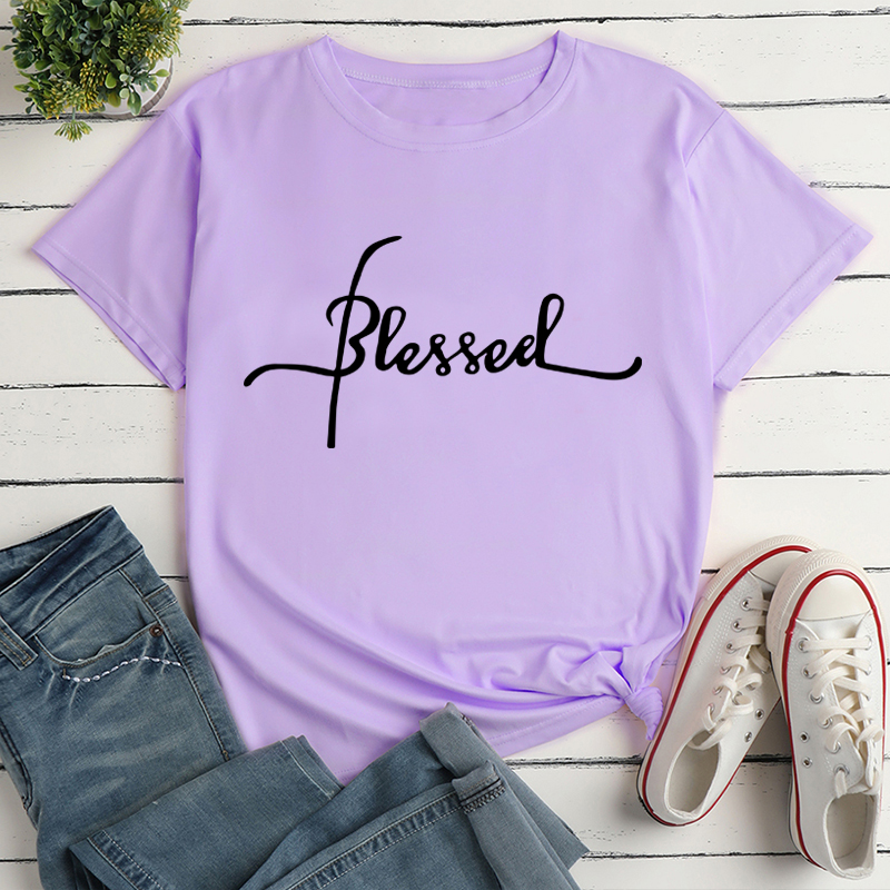 Women's T-shirt Short Sleeve T-shirts Printing Casual Letter display picture 4