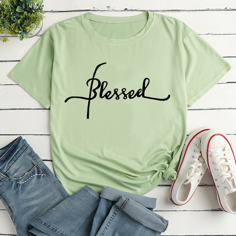 Women's T-shirt Short Sleeve T-shirts Printing Casual Letter display picture 7