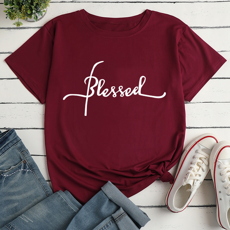 Women's T-shirt Short Sleeve T-shirts Printing Casual Letter display picture 5