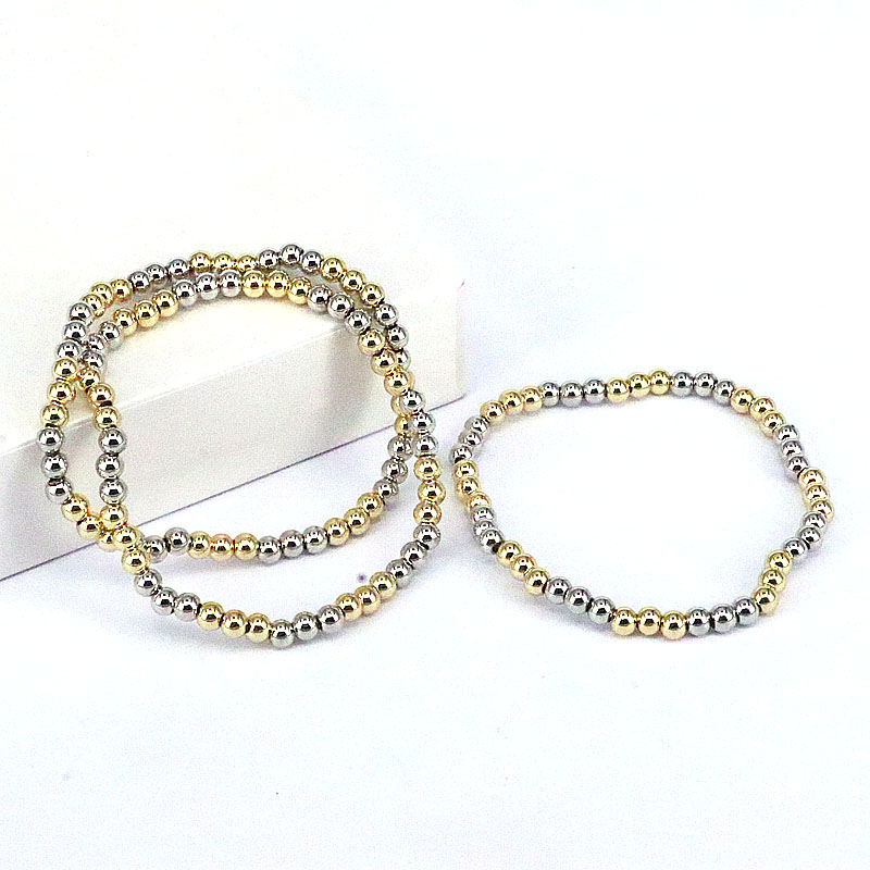 Fashion Geometric Round Copper Gold Plated Bracelets In Bulk display picture 1