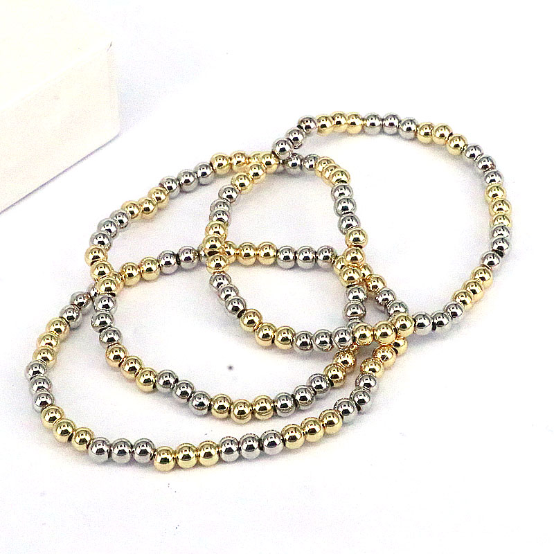 Fashion Geometric Round Copper Gold Plated Bracelets In Bulk display picture 2