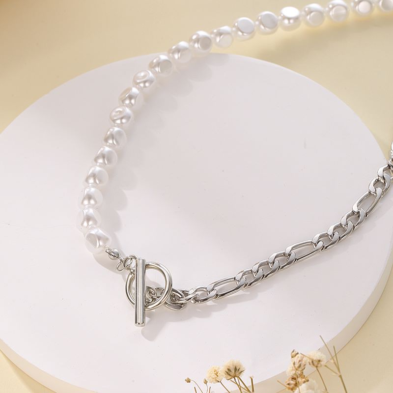 1 Piece Fashion Circle Alloy Pearl Women's Necklace display picture 4