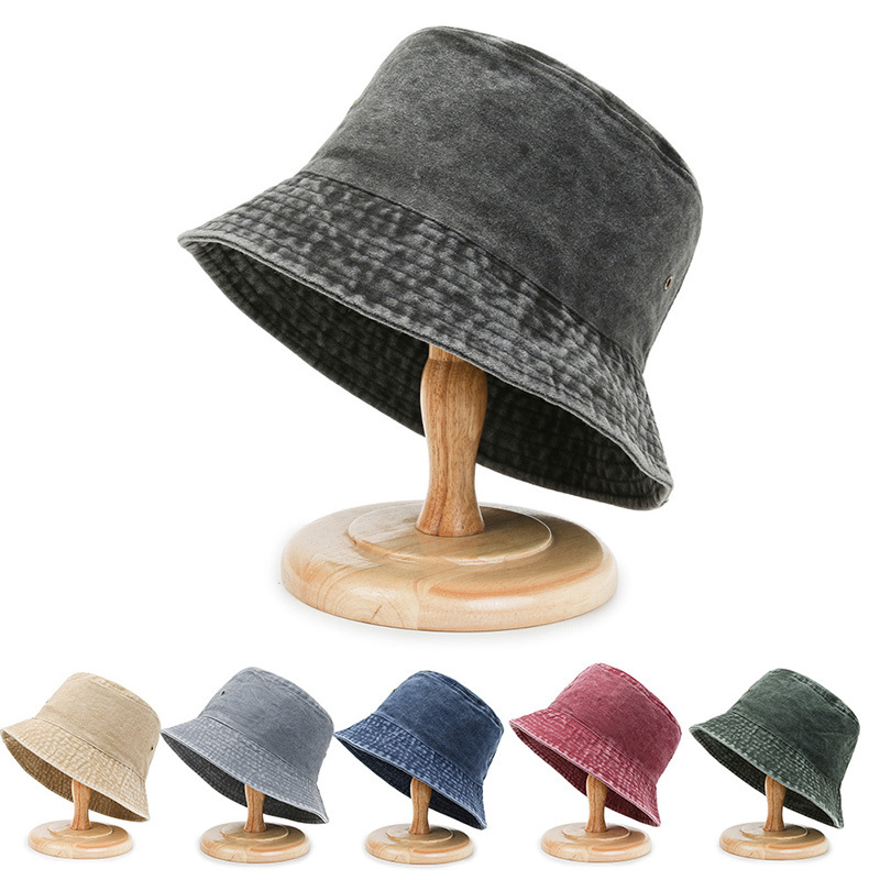 Unisex Casual Solid Color Flat Eaves Bucket Hat display picture 1