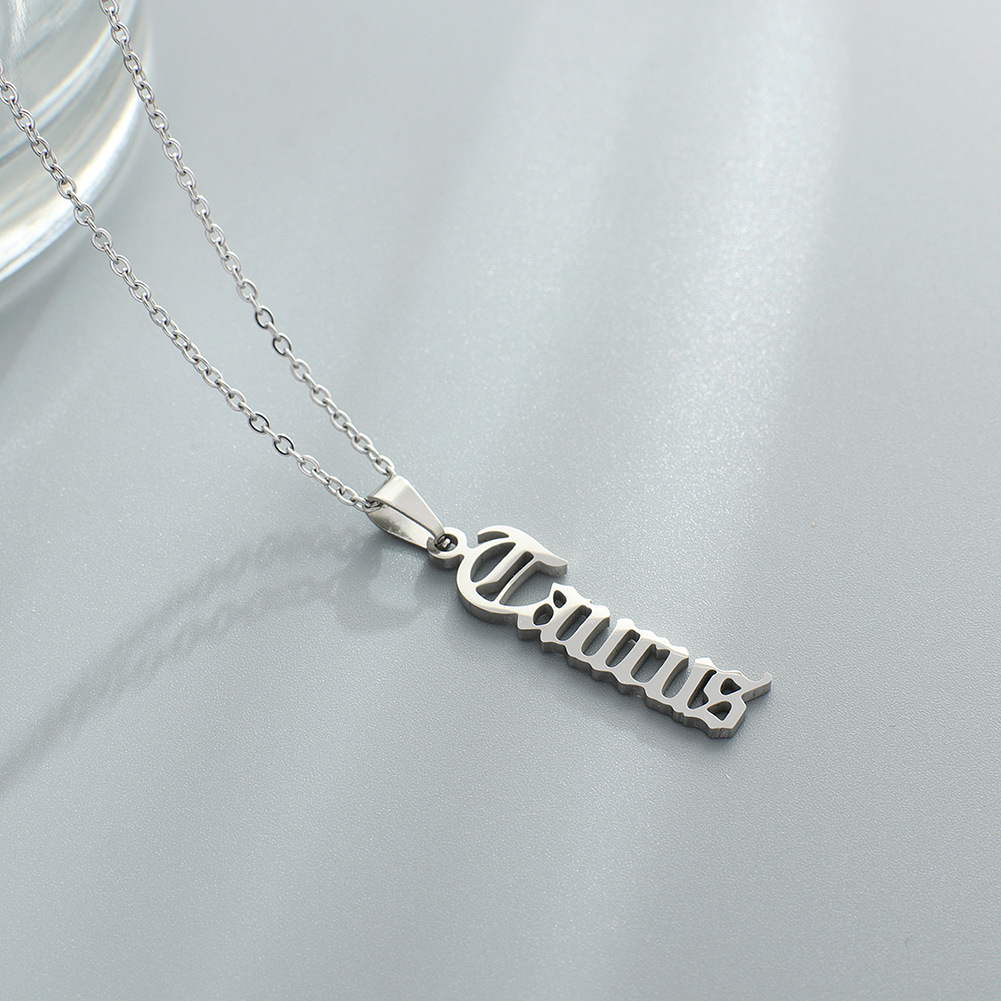 1 Piece Fashion Letter Stainless Steel Plating Pendant Necklace display picture 1