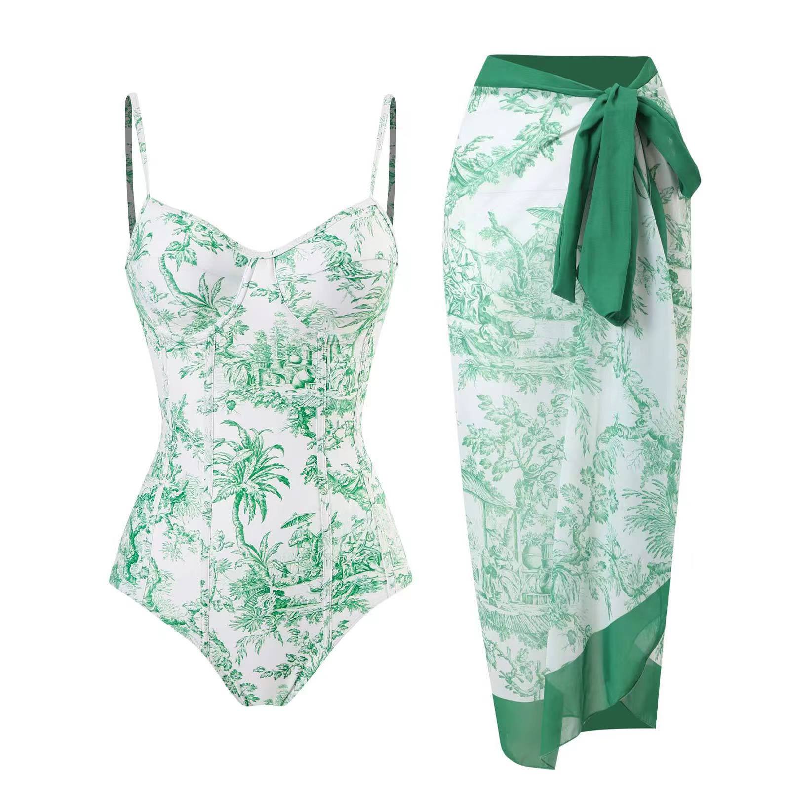 Women's Fashion Plant Polyester One Pieces 1 Piece display picture 5