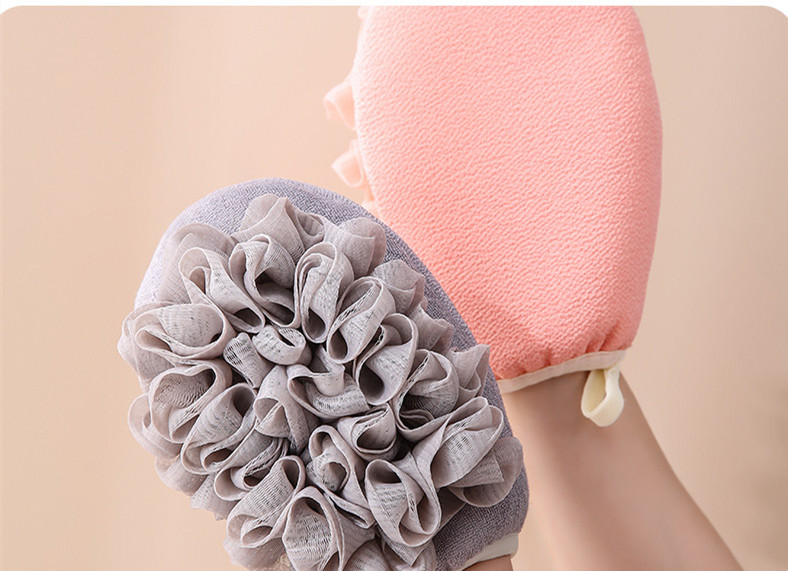 Simple Solid Color Soft Skin-friendly Bath Gloves display picture 1