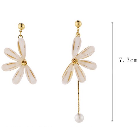 Fashion Sweet Flower Alloy Plating Artificial Pearls Women's Ear Clips Earrings display picture 6