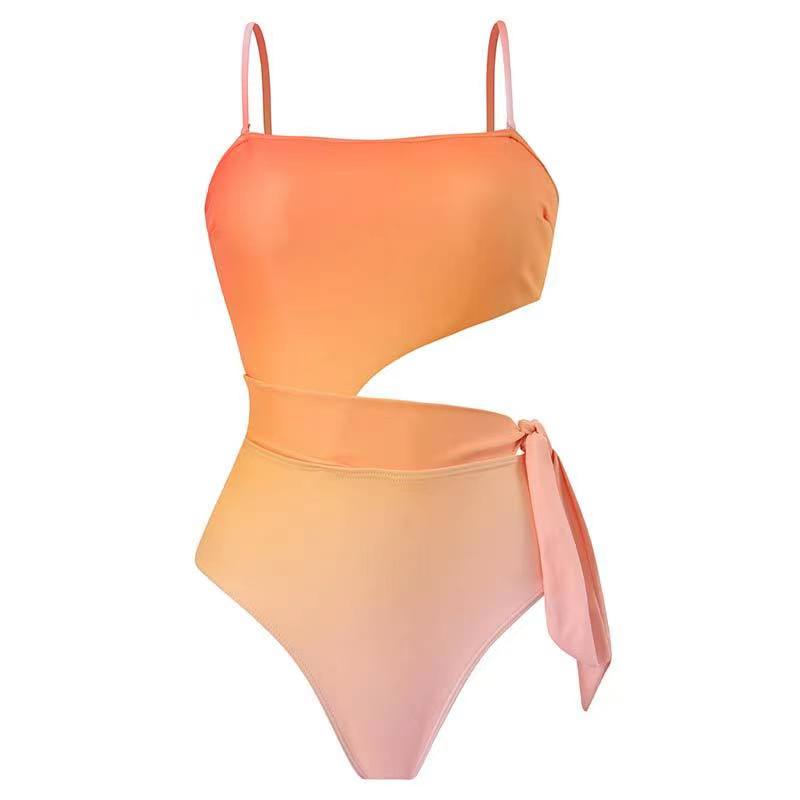Women's Sweet Gradient Color Polyester Bikinis 2 Piece Set display picture 1