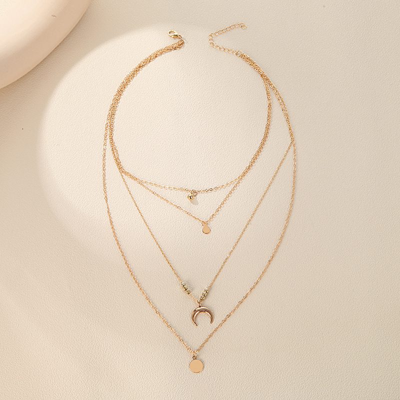 1 Piece Fashion Moon Alloy Plating Women's Layered Necklaces display picture 5