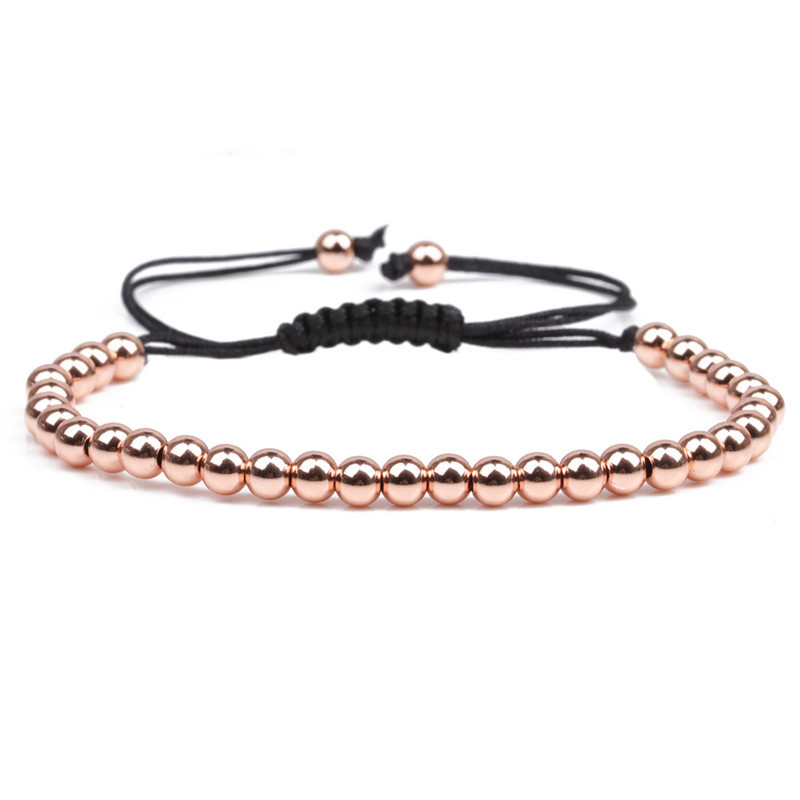 Fashion Round Copper Beaded Bracelets display picture 3