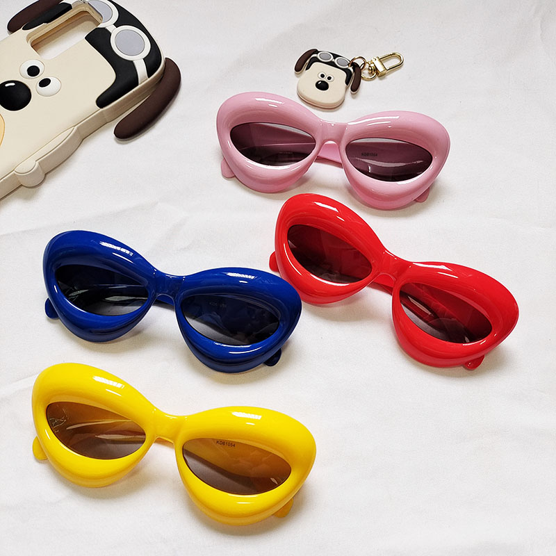 Fashion Geometric Pc Uv400 Resin Toad Glasses Full Frame Kids Sunglasses display picture 3