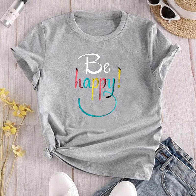 Women's T-shirt Short Sleeve T-shirts Printing Casual Letter display picture 9
