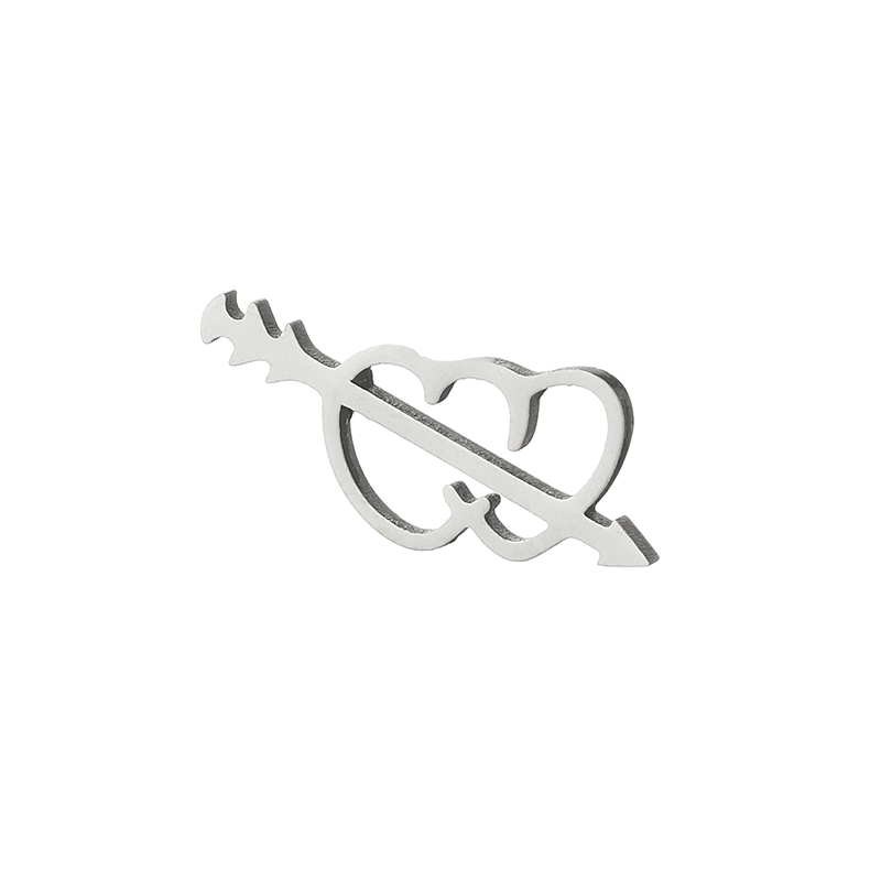 Titanium Steel Sweet Plating Heart Shape Earrings Necklace display picture 11