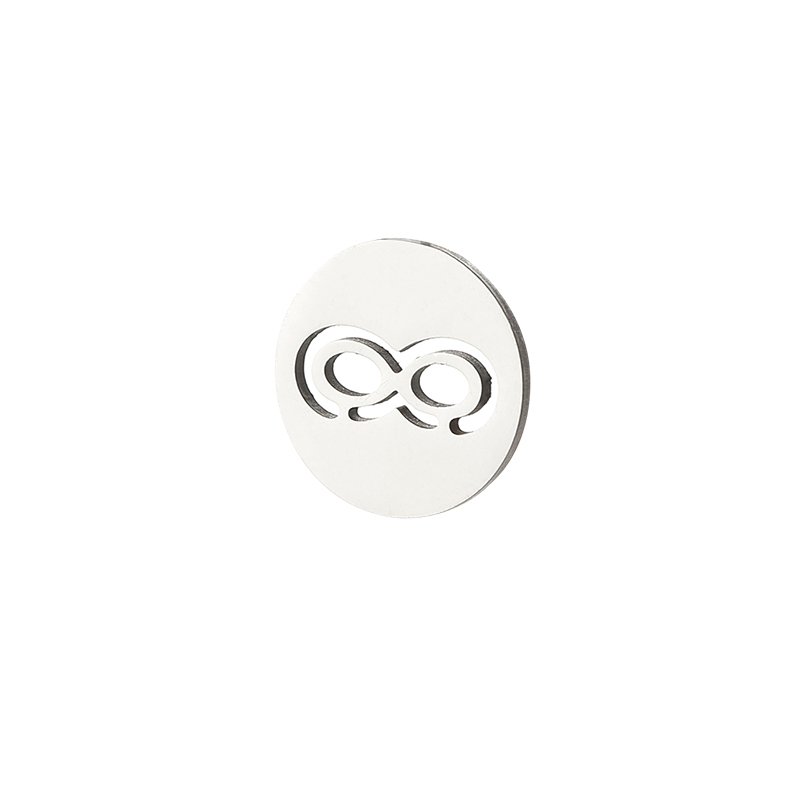 Style Simple Infini Acier Au Titane Évider Des Boucles D'oreilles Collier 1 Jeu display picture 1