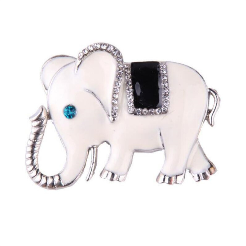 Cute Elephant Alloy Plating Rhinestones Women's Brooches 1 Piece display picture 1