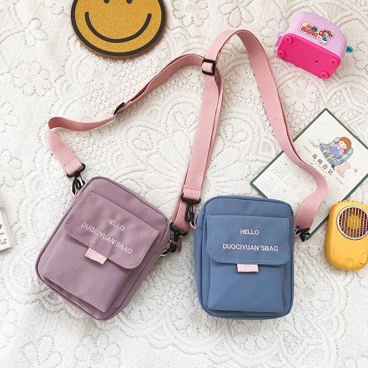 Women's Nylon Letter Color Block Fashion Square Zipper Crossbody Bag display picture 6