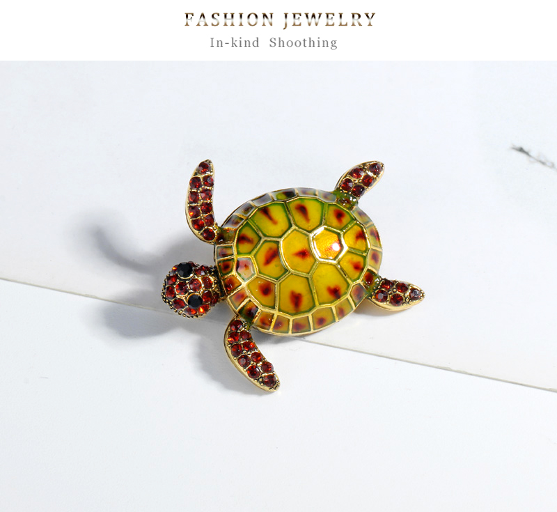 Fashion Tortoise Alloy Inlay Rhinestones Unisex Brooches display picture 7