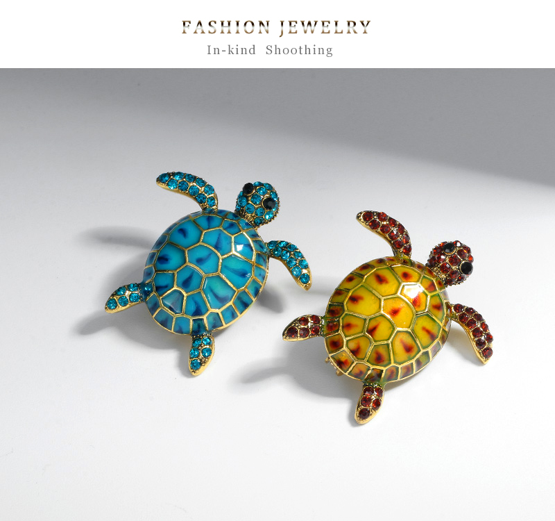 Fashion Tortoise Alloy Inlay Rhinestones Unisex Brooches display picture 8