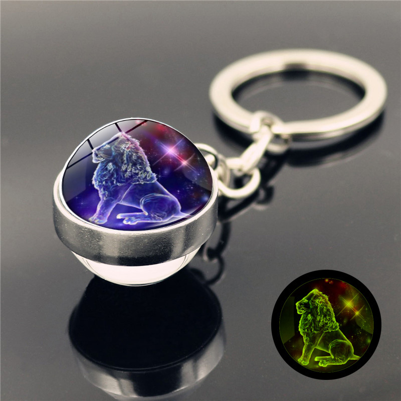 Fashion Constellation Stainless Steel Plating Glass Keychain display picture 13