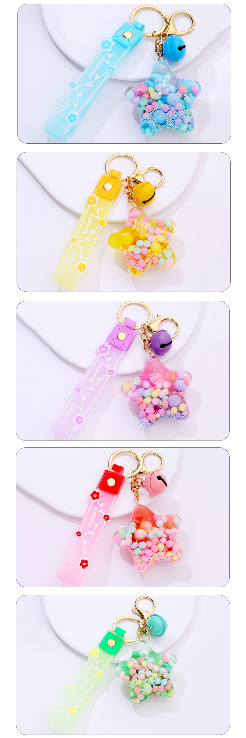 Cute Simple Style Star Pvc Arylic Acrylic Keychain display picture 7