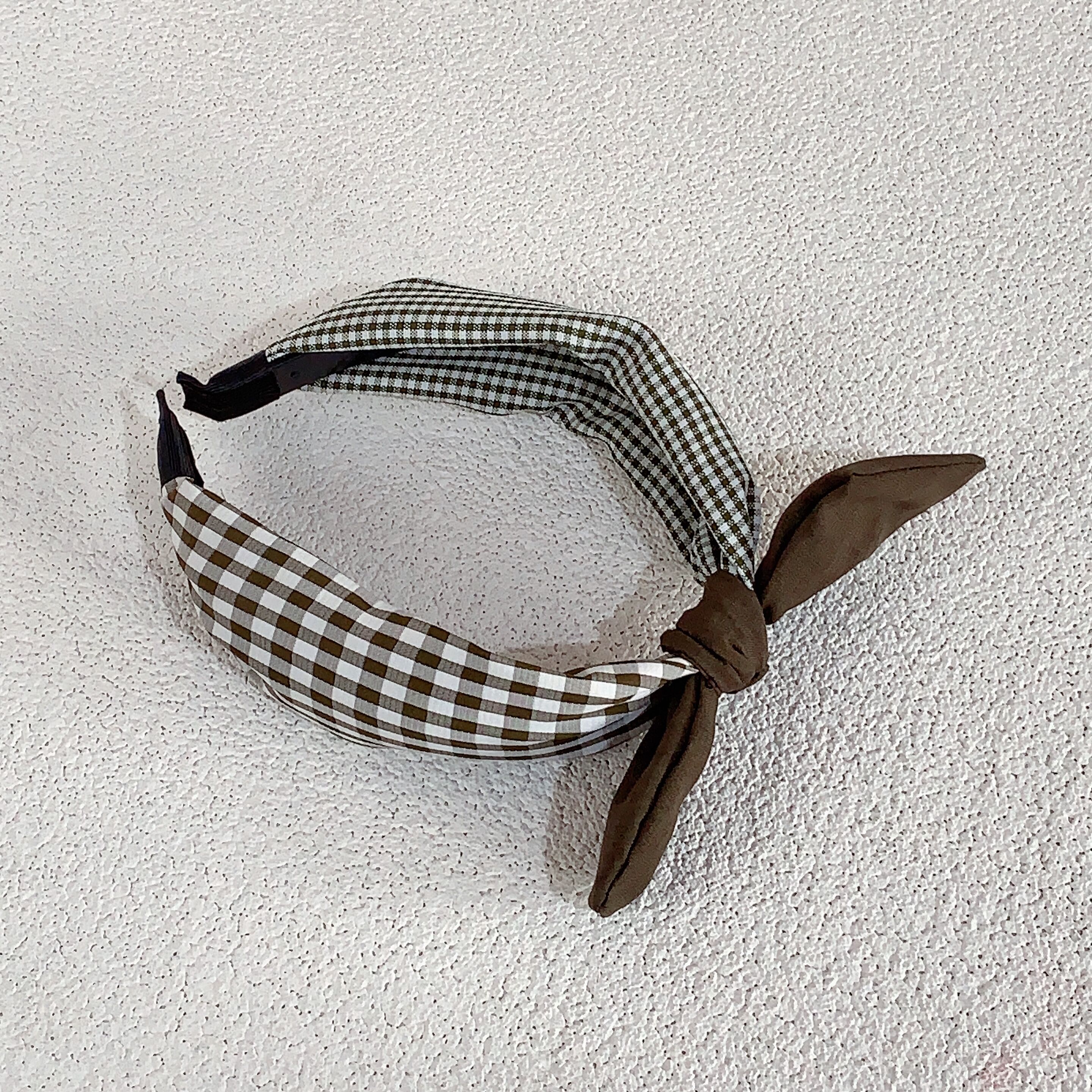 Mode Gitter Bogenknoten Tuch Haarband 1 Stück display picture 2