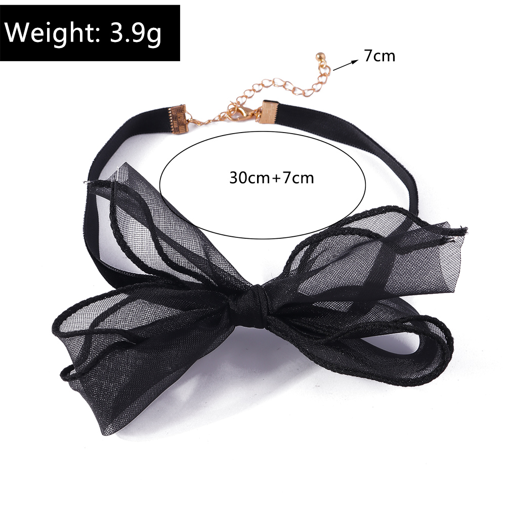 1 Piece Sexy Letter Bow Knot Cloth Handmade Women's Choker display picture 6