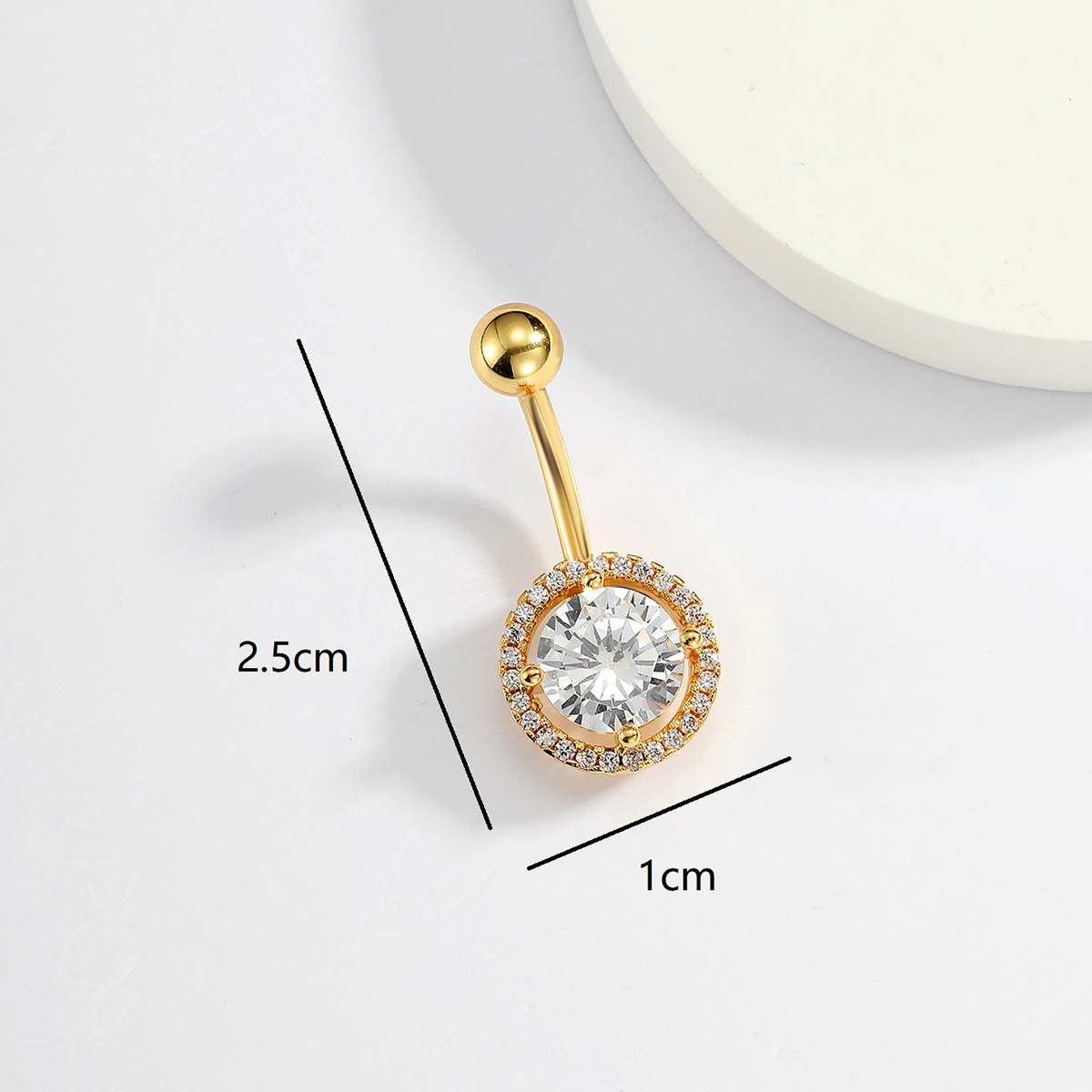 1 Piece Sexy Round Flower Butterfly Stainless Steel Plating Zircon Belly Ring display picture 16