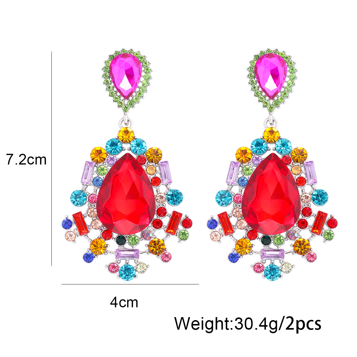 1 Pair Fashion Flower Alloy Inlay Zircon Women's Drop Earrings display picture 1