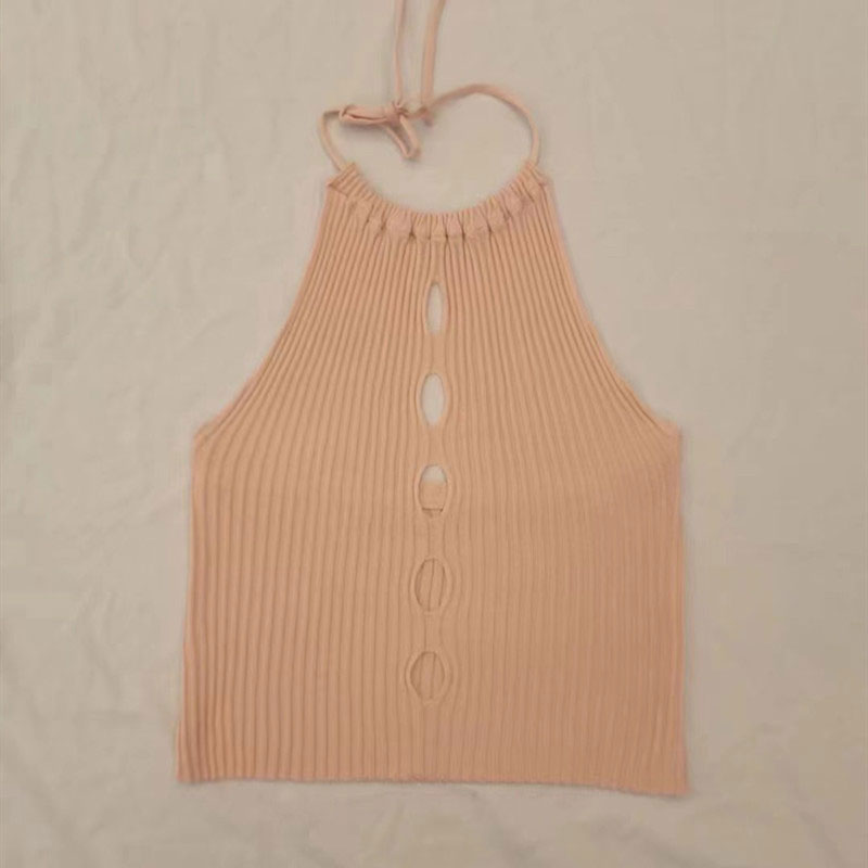 Women's Sweater Knitwear Tank Tops Backless Sexy Simple Style Solid Color display picture 1