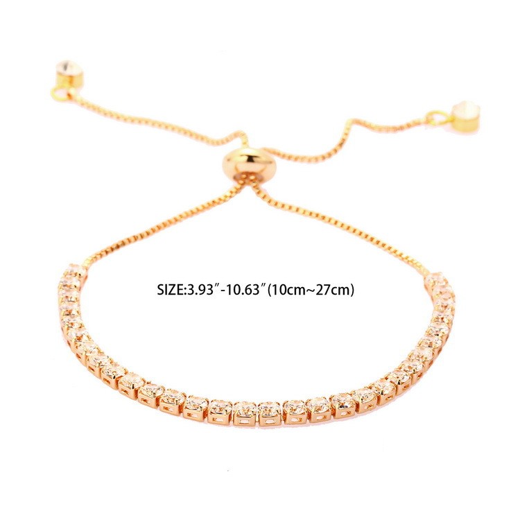 1 Piece Fashion Circle Copper Inlay Zircon Bracelets display picture 5