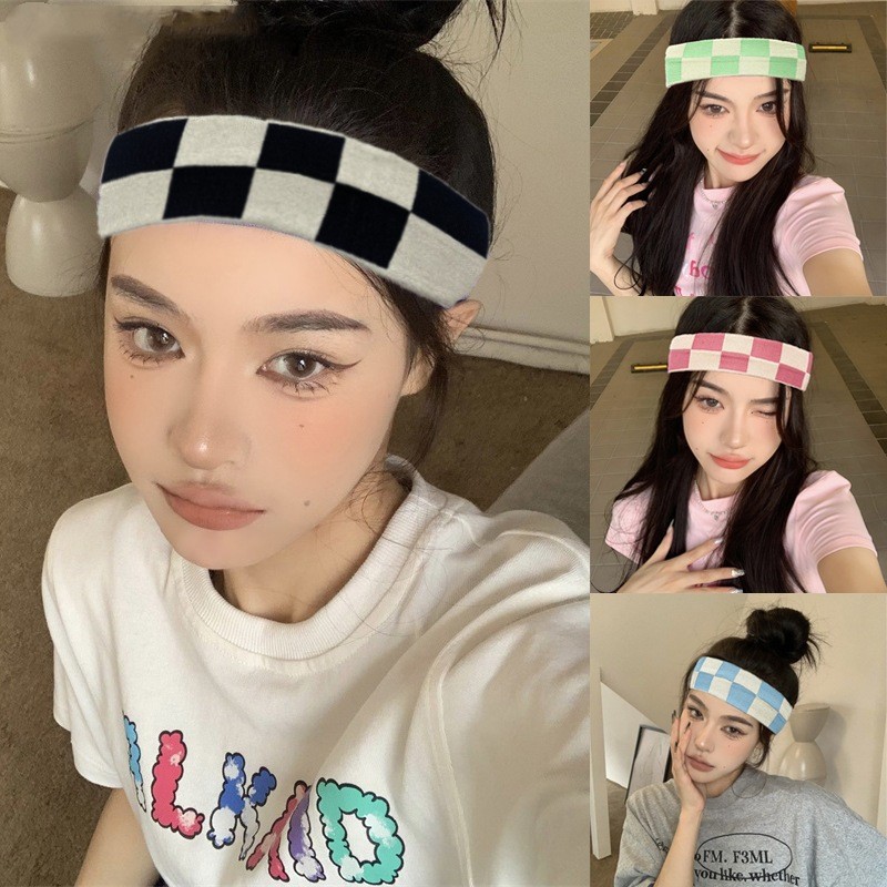 Sports Plaid Cloth Hair Band 1 Piece display picture 3