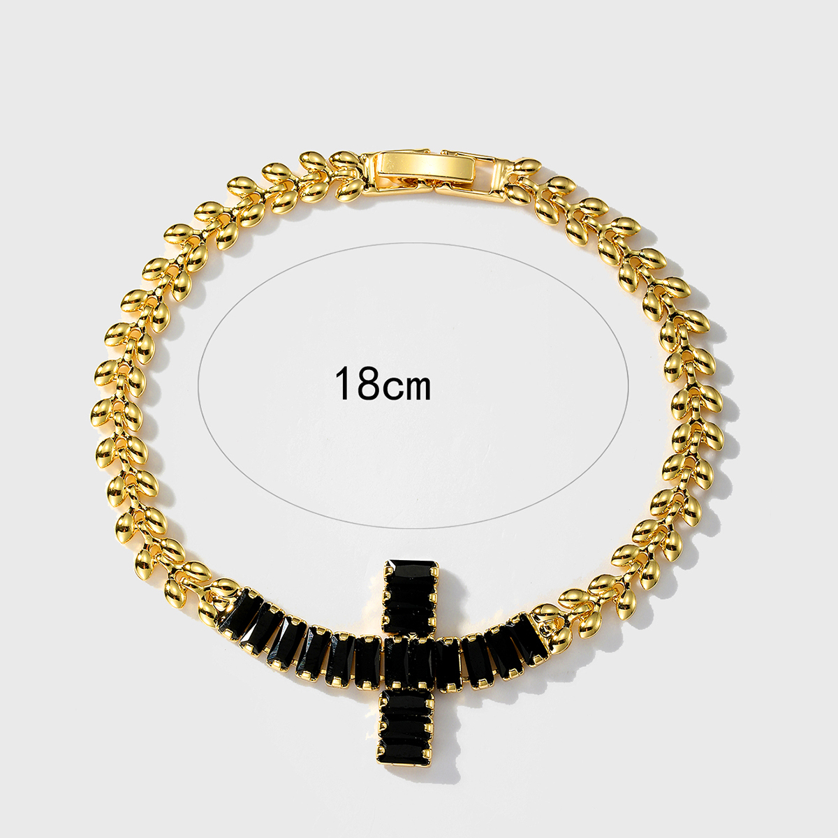 1 Piece Fashion Cross Copper Plating Zircon Bracelets display picture 12