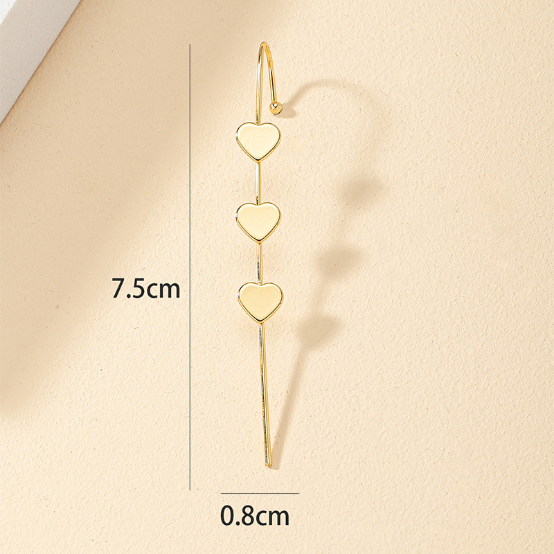 1 Piece Fashion Heart Shape Alloy Women's Earrings display picture 2