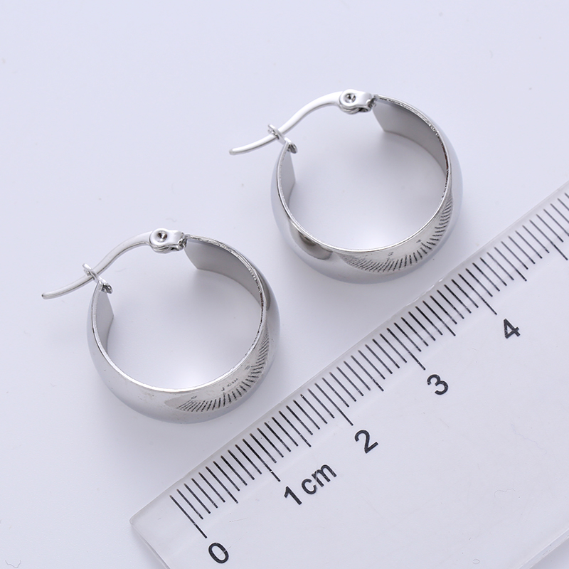 1 Pair Fashion Round Plating Inlay Stainless Steel Artificial Pearls 18k Gold Plated Hoop Earrings display picture 3
