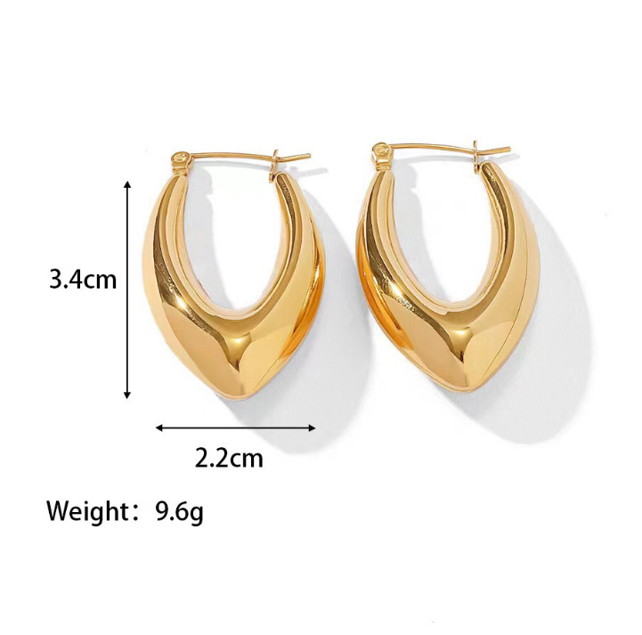 1 Pair Simple Style Knot Titanium Steel Plating Ear Studs display picture 7