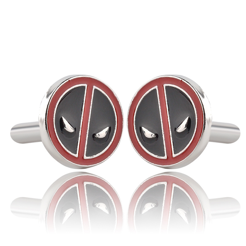 Fashion Animal Smiley Face Titanium Steel Paint Inlaid Jewel Shirt Cufflinks 1 Pair display picture 22