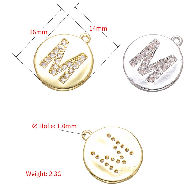 1 Piece Fashion Letter Copper Plating Inlay Zircon Jewelry Accessories display picture 3