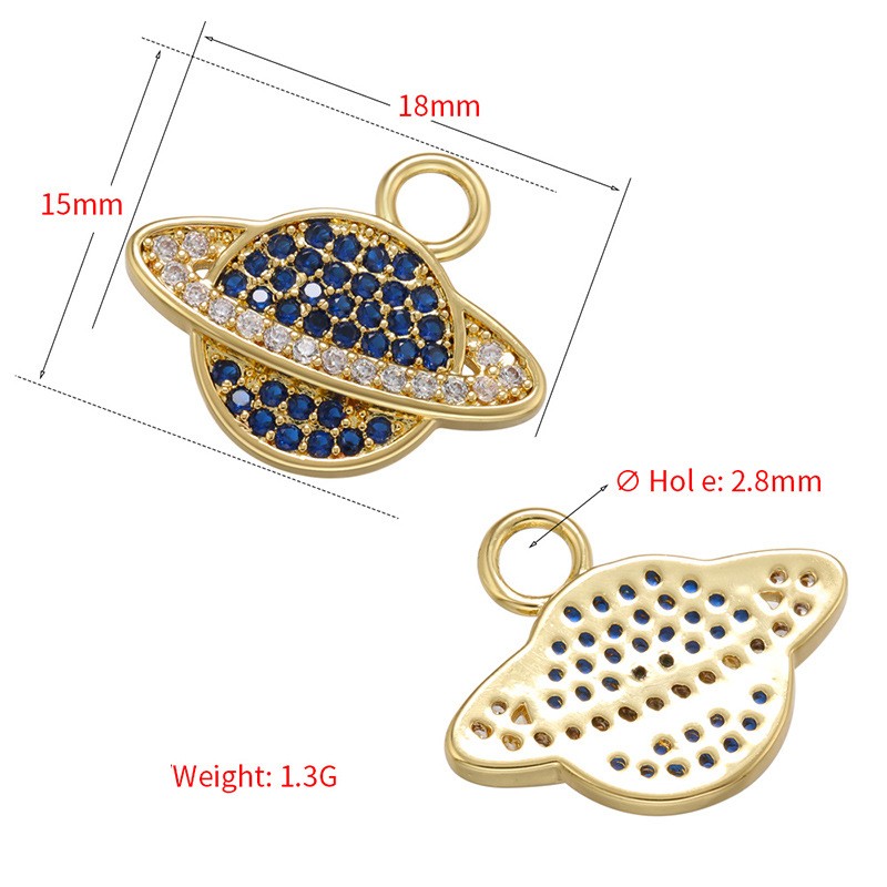 1 Piece Fashion Planet Copper Plating Inlay Zircon Gold Plated Jewelry Accessories display picture 4