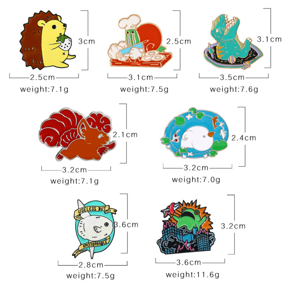 Cute Animal Alloy Metal Enamel Stoving Varnish Plating Unisex Brooches display picture 5