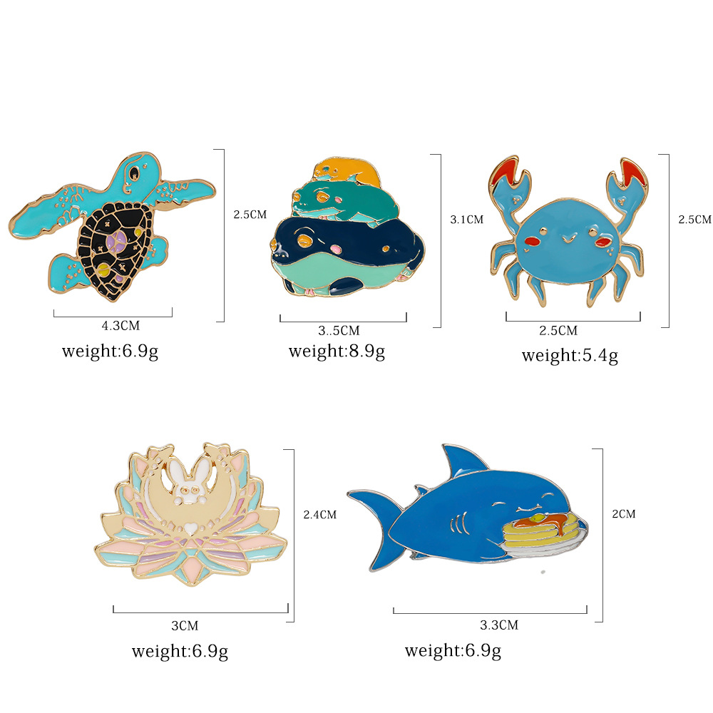 Cute Animal Alloy Metal Enamel Stoving Varnish Plating Unisex Brooches display picture 7