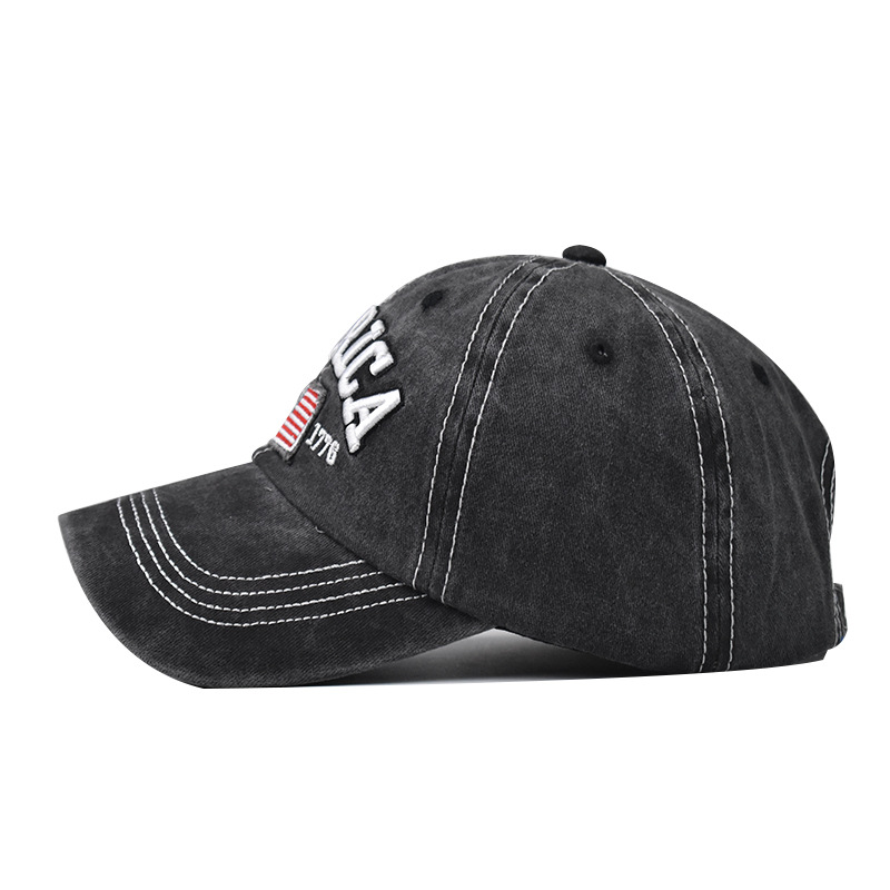 Unisex Fashion National Flag Letter Embroidery Wide Eaves Baseball Cap display picture 4